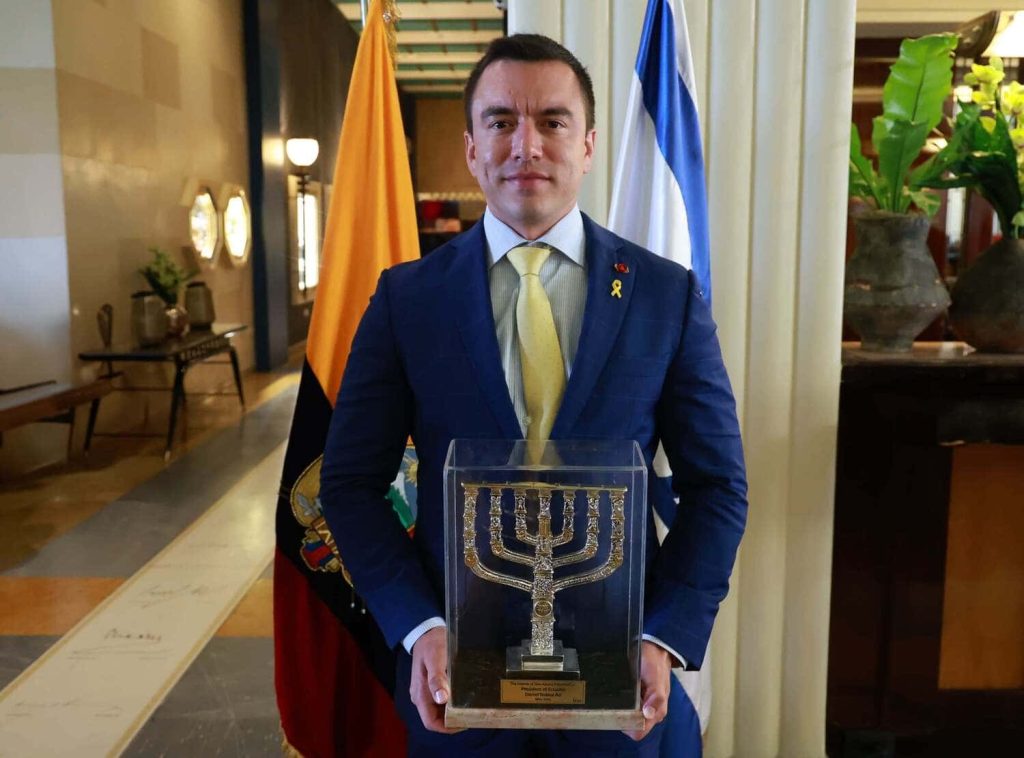 נשיא אקוודור, דניאל נובואה אסין, קיבל את פרס ידידי ישראל